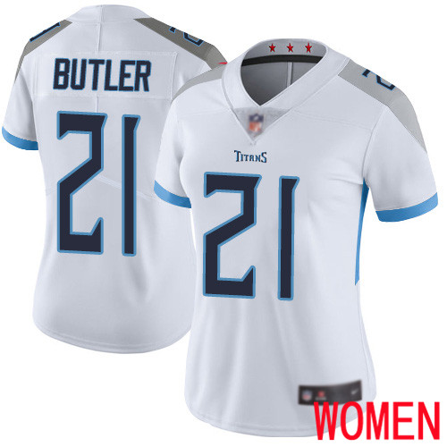 Tennessee Titans Limited White Women Malcolm Butler Road Jersey NFL Football 21 Vapor Untouchable